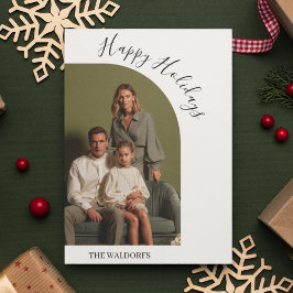 Modern Family Photo Christmas Card  Feiertagskarte