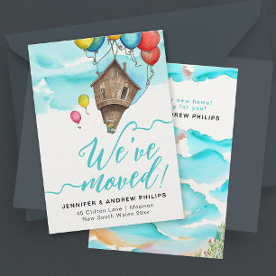 Modern Fantasy Moving Zuhause Neue Adresse Wasserf Ankündigung