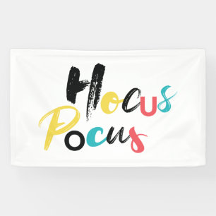 Modern, farbenfroh, lustig, cool, trendig Hocus Po Banner