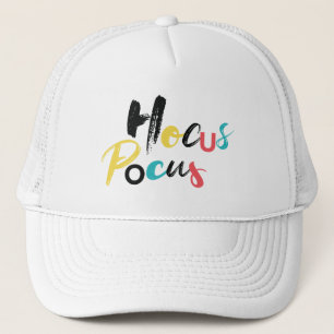 Modern, farbenfroh, lustig, cool, trendig Hocus Po Truckerkappe