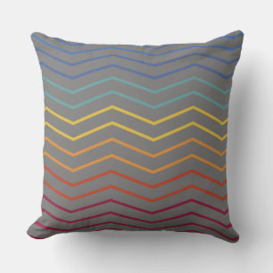 Modern farbenfrohe Zigzag Muster Kissen