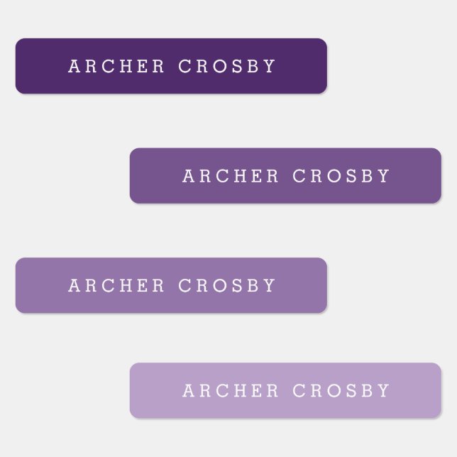 Modern farbiger wasserfester Name Etiketten (Gruppe)