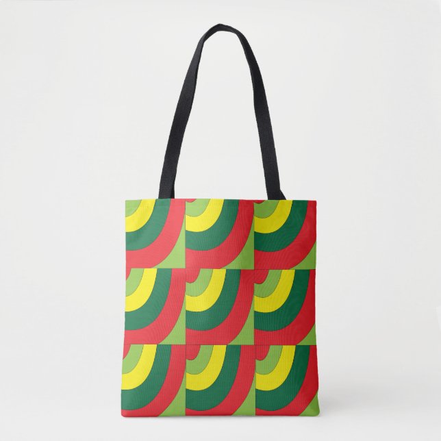 Modern farbiges geometrisches Muster Tasche (Vorderseite)