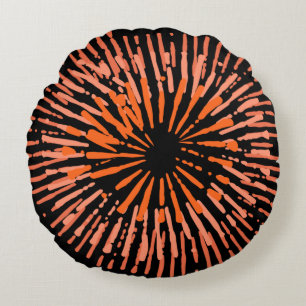 Modern farbiges orangefarbenes Rundwurfkissen Rundes Kissen