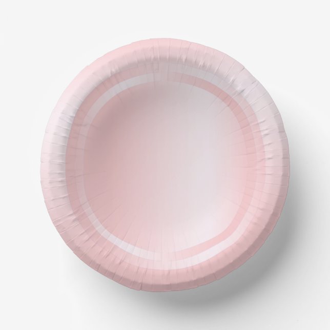 Modern farbrosa Rose Gold Trendvorlage Pappteller (Vorderseite)
