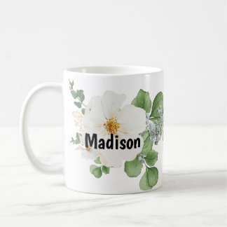 Modern farmhouse personalize custom Floral Mug Kaffeetasse