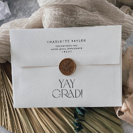 Modern Fete | Minimal Yay Grad Abschluss Umschlag