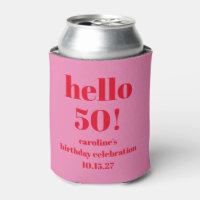 Modern fett hellrosa Rot 50. Geburtstag Custom