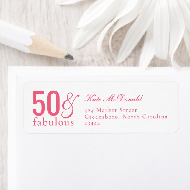 Modern Fifty and Fabulous Bold 50th Birthday Party (Insitu)