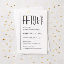 Modern Fifty & Fabulous Bold 50th Birthday Party