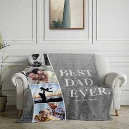 Modern Filmstrip Bester Vater je Fotomaterial Fleecedecke
