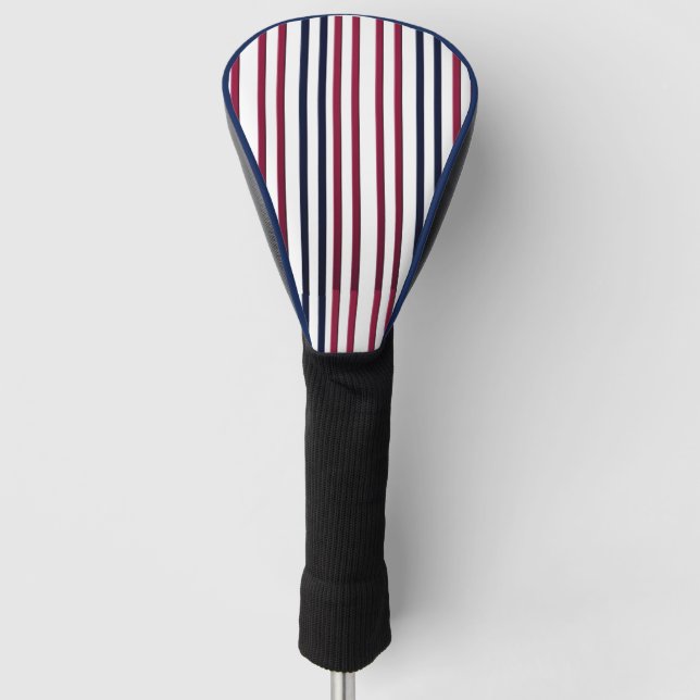 Modern Fire & Triple Stripe Bold Minimalist Golf  Headcover (Vorderseite)