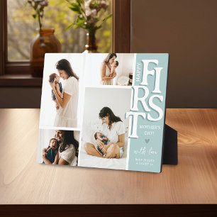 Modern First Mother's Day Picture Collage Keepake Fotoplatte