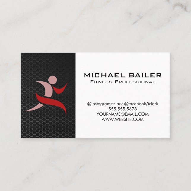Modern Fitness Logo | Gesundheit Visitenkarte (Vorderseite)