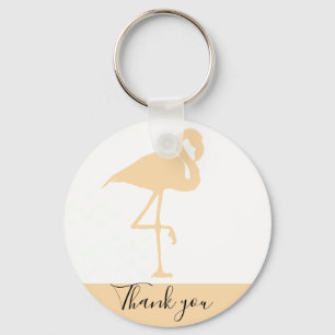 Modern Flamingo, vielen Dank Schlüsselanhänger