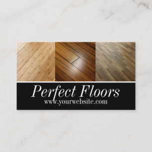 Modern Flooring Installation Hardwood Card Visitenkarte