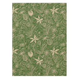 Modern | FLORABdruck | Beige auf Grün Tischdecke