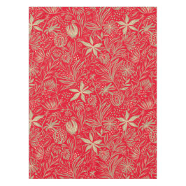 Modern | FLORABdruck | Beige auf Rot Tischdecke
