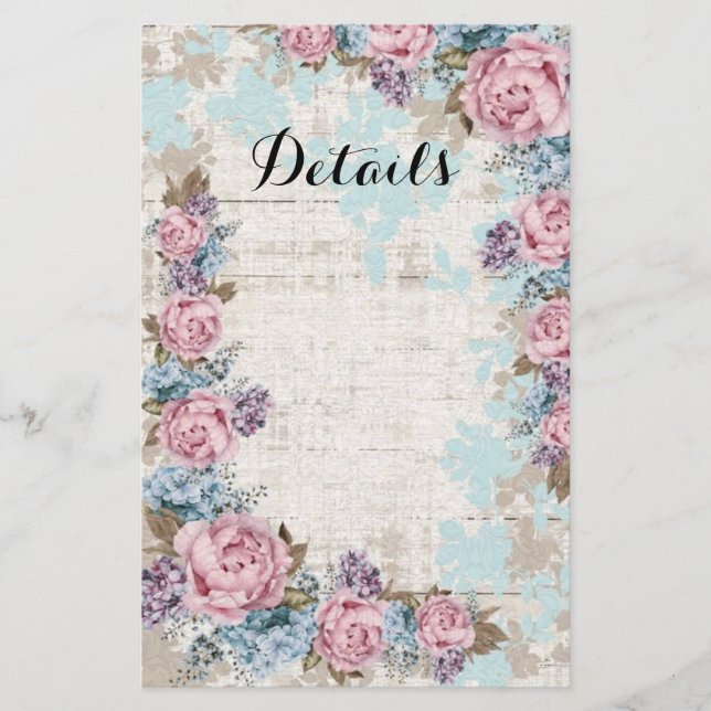 Modern Floral Details Card (Vorderseite)