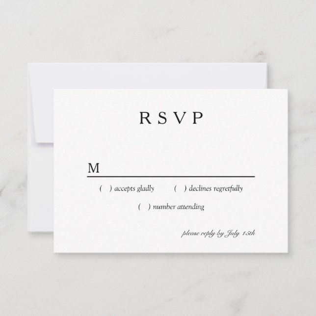 Modern floraler Ampersand Pflaume Pink Peach & Bla RSVP Karte (Vorderseite)