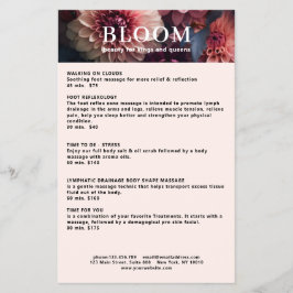 Modern Flower Salon Pricelist QR Code Flyer