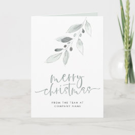 Modern Foliage Company Logo-Skript Frohe Weihnacht Karte