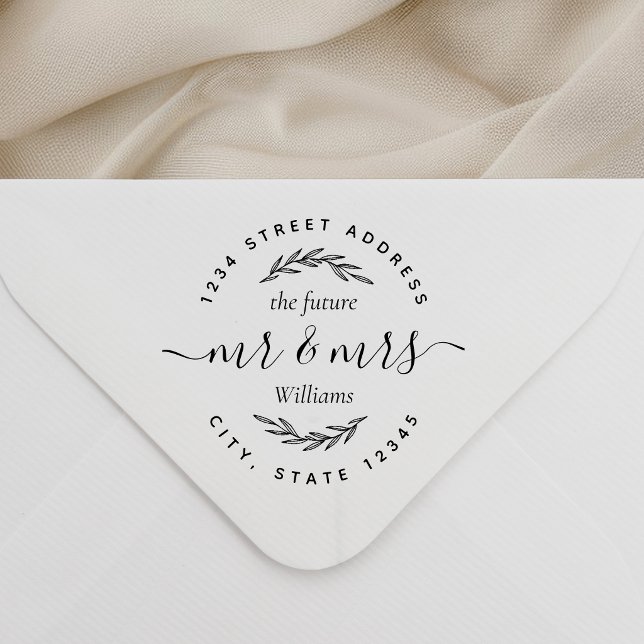 Modern Foliage Future Mr. Wedding Ansprache Permastempel (Von Creator hochgeladen)