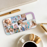 Modern Foto Collage 11 Picture Lilac Sideways Case-Mate iPhone Hülle<br><div class="desc">Laden Sie Ihre 11 Ihrer Lieblings-Fotos hoch und erstellen Sie Ihre eigene personalisierte Telefonzelle. Dieses coole, moderne Design wird seitwärts angezeigt und hat einen lila Hintergrund (editierbar) mit einem Foto Collage Template, das Ihre Bilder automatisch in Quadrat- und Porträtformaten anzeigt. Für iPhone 12 Pro konzipiert, passt aber auch auf viele...</div>