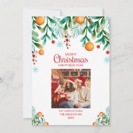 Modern Foto Collage Frohe Weihnachtskarte Einladung