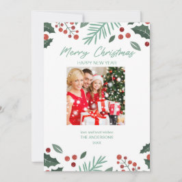 Modern Foto Collage Frohe Weihnachtskarte Einladung