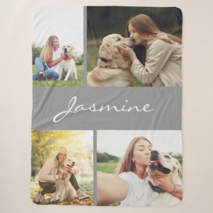 Modern Foto Collage Hund Grau Sherpadecke