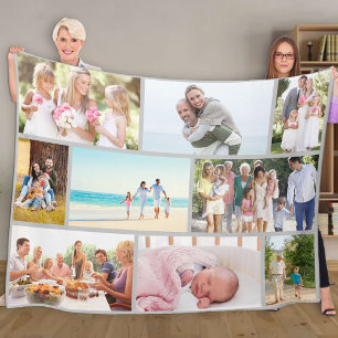 Modern Foto Collage Masonry Stil Grau Fleecedecke