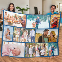 Modern Foto Collage Mauerwerk Stil Blau