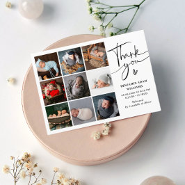 Modern Foto Collage Vielen Dank, dass Sie geboren  Ankündigung