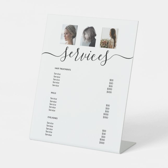 Modern Foto Collage White Wellness-Center Salon Se Sockelschild (Vorderseite)