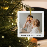 Modern Foto Liebe You Oma Best Christmas Geschenk Keramikornament<br><div class="desc">Modern Foto Liebe You Oma Best Christmas Geschenk</div>