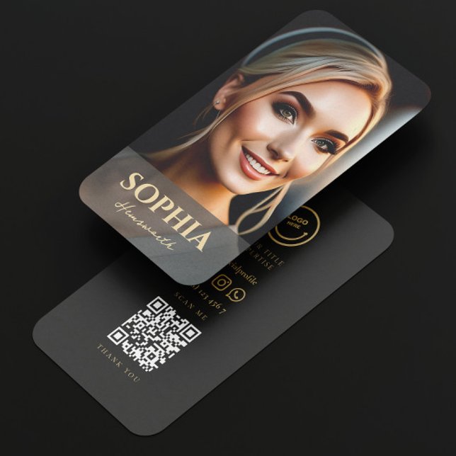 MODERN FOTO Social Media Logo QR Code Visitenkarte (Von Creator hochgeladen)