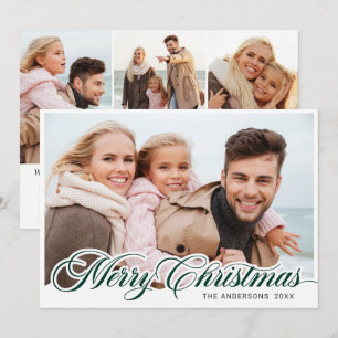 Modern Frohe Weihnachten 4 PHOTO Gruß