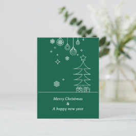 Modern Frohe Weihnachten Grün Weiß