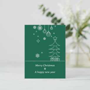 Modern Frohe Weihnachten Grün Weiß