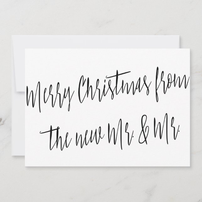 Modern "Frohe Weihnachten von dem neuen Mr. & Mr." (Vorderseite)