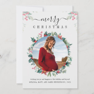 Modern Frohe Weihnachtsferien Fotokarte