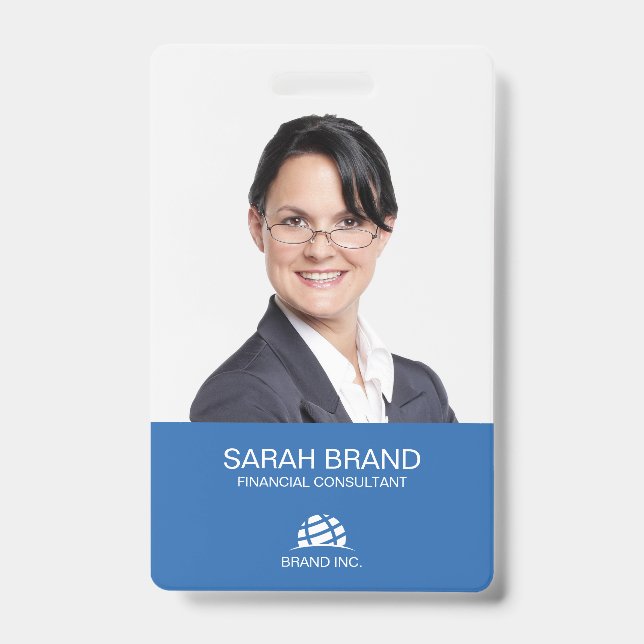 Modern Full Foto Business ID Ausweis (Front)