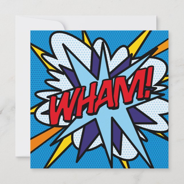 Modern Fun Colorful Comic Book Einladung (Vorderseite)