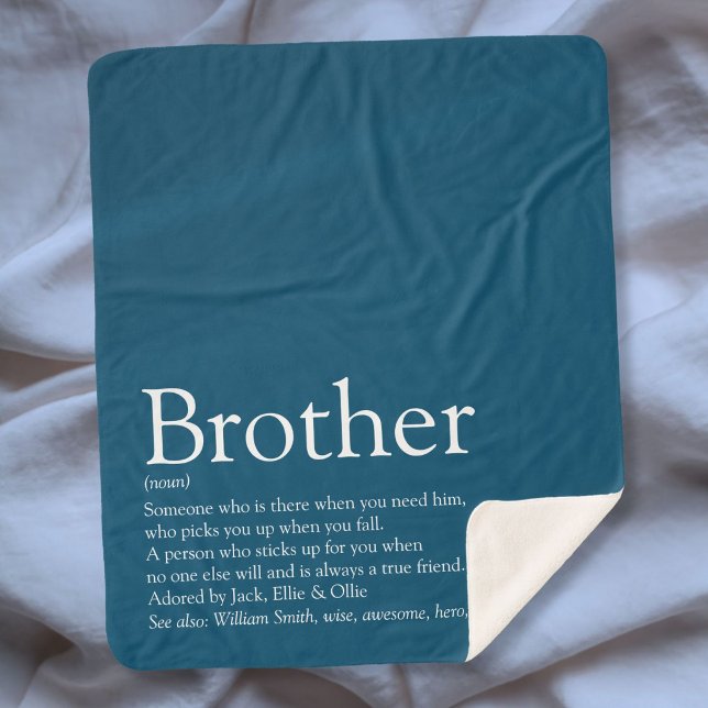 Modern Fun Cool Brother Definition Quote Sherpadecke (Modern Fun Cool Brother Definition Quote Sherpa Blanket)