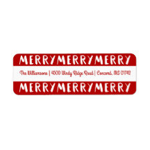 Modern Fun Merry Frohe Weihnachten Red Holiday