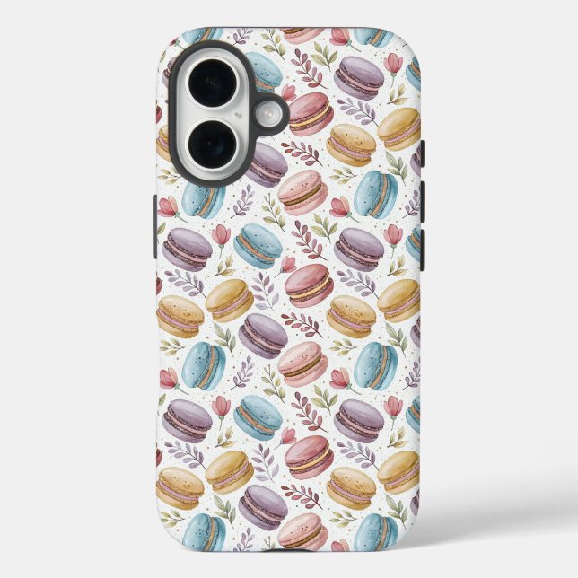 Modern Fun Sweet Macaroons iPhone 16 Hülle (Rückseite)