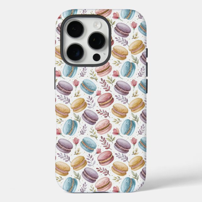 Modern Fun Sweet Macaroons iPhone 16 Pro Hülle (Rückseite)