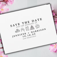 Modern Fun Wedding Icon Save the Date Hochzeit