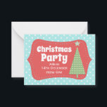 Modern Fun Weihnachten Party Einladung<br><div class="desc">Helle und lustige Weihnachts-Party Einladung mit Datum und Zeit auf der Vorderseite und weitere Details auf der Rückseite.</div>